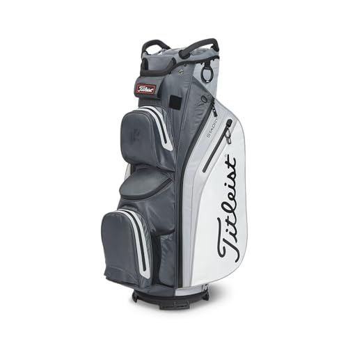 Titleist Cart 14 StaDry Golftasche, Anthrazit/Grau/Weiß Titleist Cart 14 StaDry Golftasche, Anthrazit/Grau/Weiß von Titleist