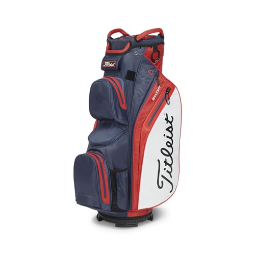 Titleist Cart 14 StaDry Golftasche, Marineblau/Rot/Weiß Titleist Cart 14 StaDry Golftasche, Marineblau/Rot/Weiß von Titleist