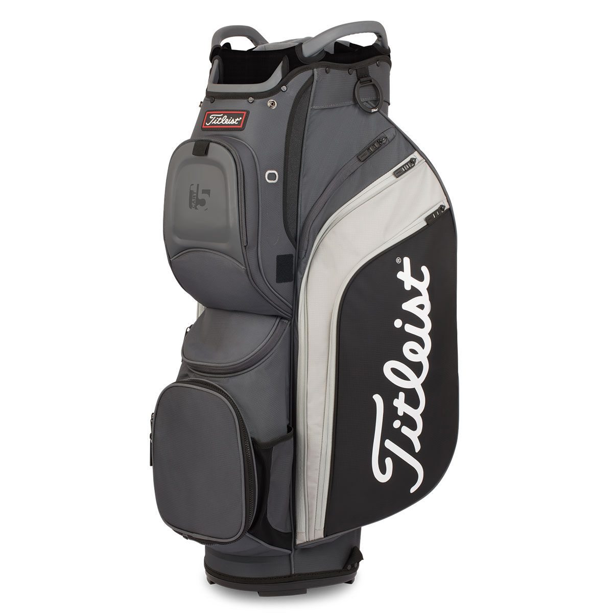 Titleist Charcoal Grey and Black Long Lasting 15 Golf Cart Bag | American Golf, One Size von Titleist