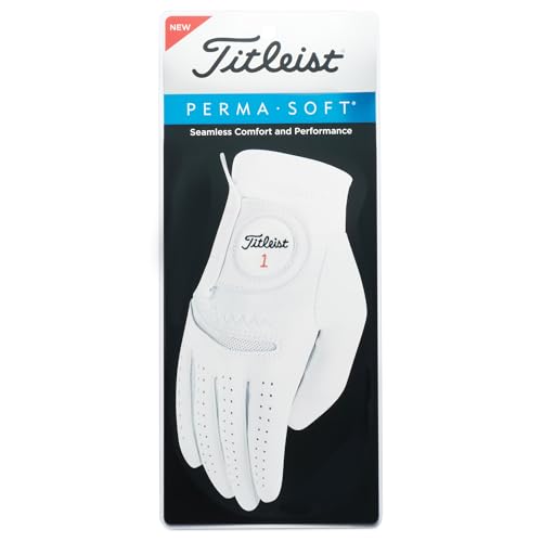 TITLEIST Perma Weiche Herren-Handschuhe, Weiß – Rechte Hand/L TITLEIST Perma Weiche Herren-Handschuhe, Weiß – Rechte Hand/L von Titleist