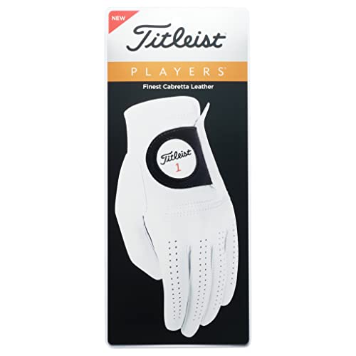 Titleist Players Glove Herren, Weiß, Größe M/L von Titleist