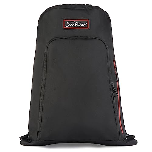 Titleist Players Sack Pack Bag, Schwarz/Rot, M von Titleist