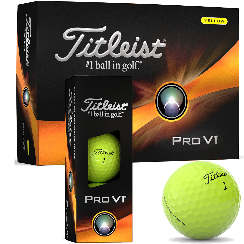 'Titleist Pro V1 Golfball 2024 12er Packung gelb' 'Titleist Pro V1 Golfball 2024 12er Packung gelb' von Titleist