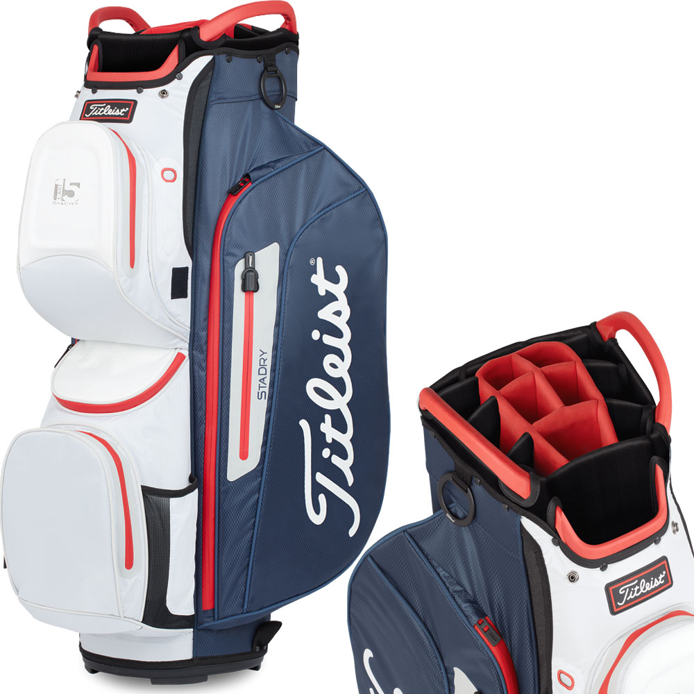 'Titleist StaDry Cart 15 Trolleybag wasserdicht navy/w/rot' 'Titleist StaDry Cart 15 Trolleybag wasserdicht navy/w/rot' von Titleist