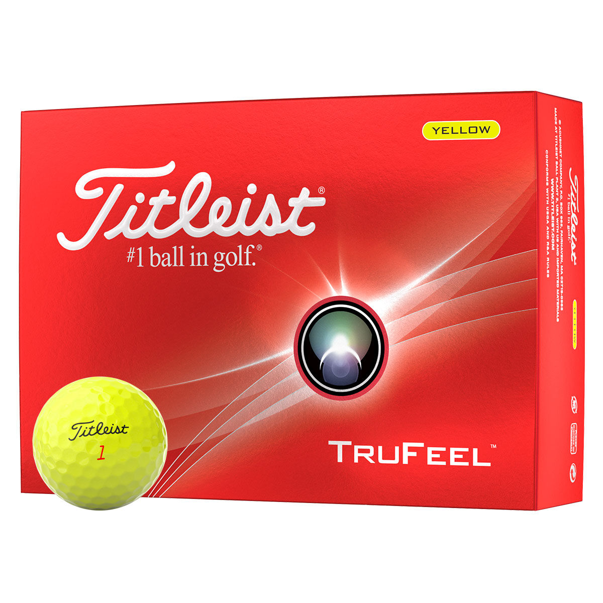 Titleist TruFeel 12 Golf Ball Pack, Mens, Yellow | American Golf von Titleist