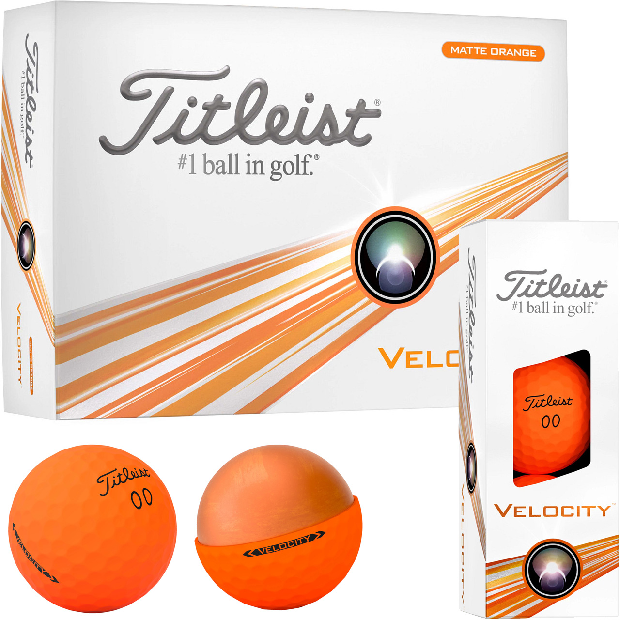 'Titleist Velocity Golfball 12er Packung orange' von Titleist