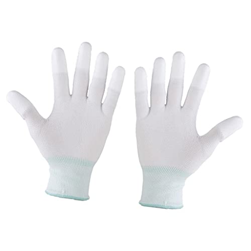 Tiuimk M Größe PU beschichtet Nähen Finger Handschuhe - Antistatisch, Atmungsaktiv, Verschleißfest - Weiß/Grün Tiuimk M Größe PU beschichtet Nähen Finger Handschuhe - Antistatisch, Atmungsaktiv, Verschleißfest - Weiß/Grün von Tiuimk