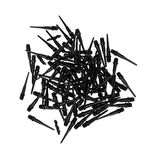 Tiuimk Packung mit 100 schwarzen Dartspitzen mit weicher Spitze, langlebig und einfach zu ersetzen von Tiuimk