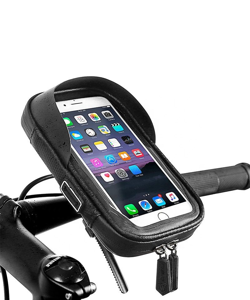 TiyoBike Fahrradtasche Fahrrad Halterung Smartphone Halter Universal Tasche E Bike schwarz von TiyoBike