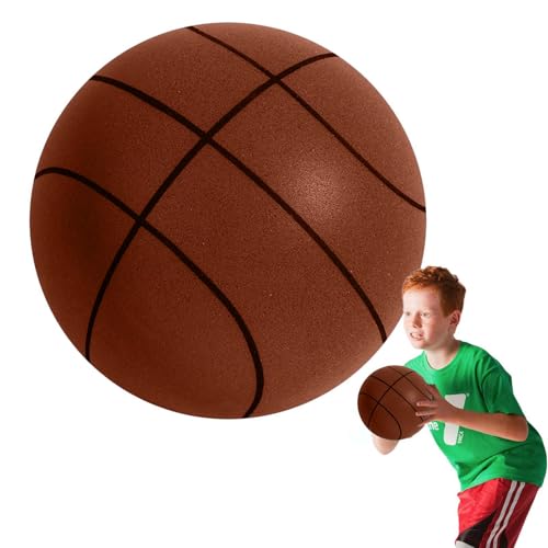 Foam Silent Basketball – Leiser Basketball-Indoor-Trainingsball | Geräuschloser Airless-Schaumbasketball Für Leises Dribbeln Beim Indoor-Training | Unbeschichteter, Hochdichter Schaumstoffball von Tktouci