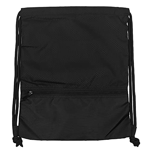 Tlily Außen Frauen Männer Nylon Schwarz Ultra Leicht Rucksack Fußball Basketball Tasche String Kordelzug Jagd Wandern Sport (Klein) von Tlily