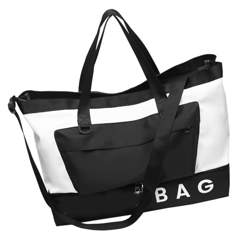 Fitness Bag Travel Bag Gepäcktasche Große Kapazität Trainingstasche Kontrast Farbe Über Nacht Tasche Wochenenden Taschen Sporttasche von Tmboryuu