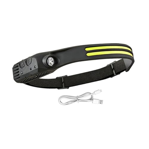 Tmboryuu Kopflampenfackel Wiederaufladbare Kopftor LED Headtorch Bewegungssensoren Steuern wasserdichte Scheinwerfer Für Camping Fischen von Tmboryuu