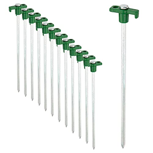ToCi 12x Zelt-Heringe aus Stahl - Robuste Erdnägel mit Halterung aus Kunststoff - Felsbodenheringe für Harte Böden - ideal für Camping und Outdoor ToCi 12x Zelt-Heringe aus Stahl - Robuste Erdnägel mit Halterung aus Kunststoff - Felsbodenheringe für Harte Böden - ideal für Camping und Outdoor von ToCi