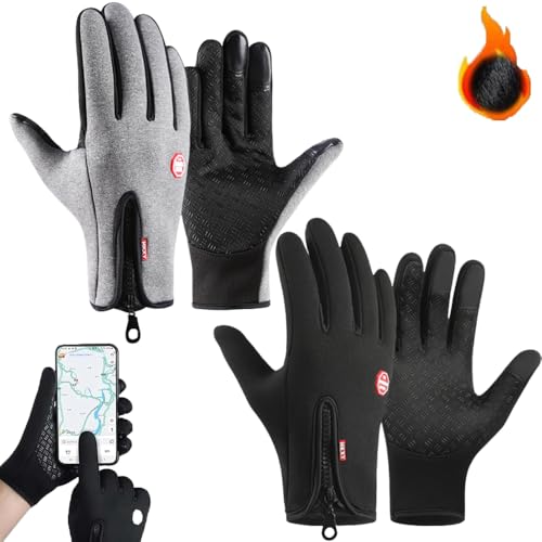 ToatlHeal Cozy Season-Handschuhe, Cozy Season-Thermo-Winter-Anti-Rutsch-Handschuhe mit Touchscreen-Finger, wasserdichte Handschuhe für Männer und Frauen (2PCS a,Large) von ToatlHeal