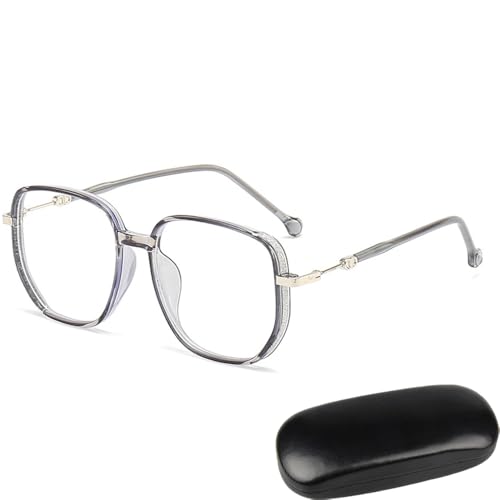 ToatlHeal Criteriontv Reading Glasses, Women's Portable Fashion Anti-Blue Light Reading Glasses, Distance Reading Glasses (Gray,+2.00) von ToatlHeal