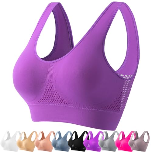 ToatlHeal Feelamused Liftup Air Bra Breathable Cool Liftup Air Bra, Lifting Bras for Sagging Breasts, Women's Ultra-Thin Comfort Bra (Purple,Medium) von ToatlHeal