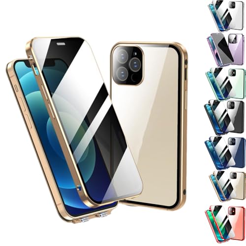 ToatlHeal Richbeliefy Phone Case, Richbelief Privacy Phone Case for iPhone 12/13/14/15 Pro Max Plus, 360 Full Screen Covered Privacy Protective (Gold,for iPhone12) von ToatlHeal