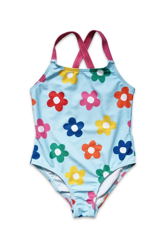 Toby Tiger Badeanzug Badeanzug mit Regenbogenblumen Print Toby Tiger Badeanzug Badeanzug mit Regenbogenblumen Print von Toby Tiger