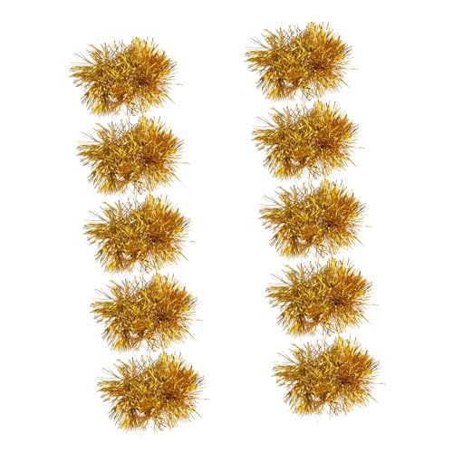 Toddmomy 10St jubelnde Requisiten leichte Stütze Party zubehör Kinder partyzubehör Kinder Wiederverwendbare Cheerleader-Pompons Poms Poms jubeln Pailletten Armband Goldener Ball Bommel von Toddmomy