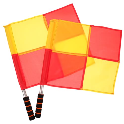 Toddmomy 2 Stück Fußball Schiedsrichter Flagge Fußball Linienrichter Flagge Sport Schiedsrichter Flagge Kommandant Signalfahne Handsignal Flagge Sport Trainings Flagge Fußball von Toddmomy