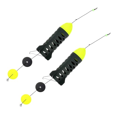 Toddmomy 2St Fishing Tackle anglerzubehör hechtköder Angelbait Cage fischerzubehör Lebendtierfallen Futterspender Netz Haken fangen Angelköderkäfige Köderhalter Plastik Black von Toddmomy