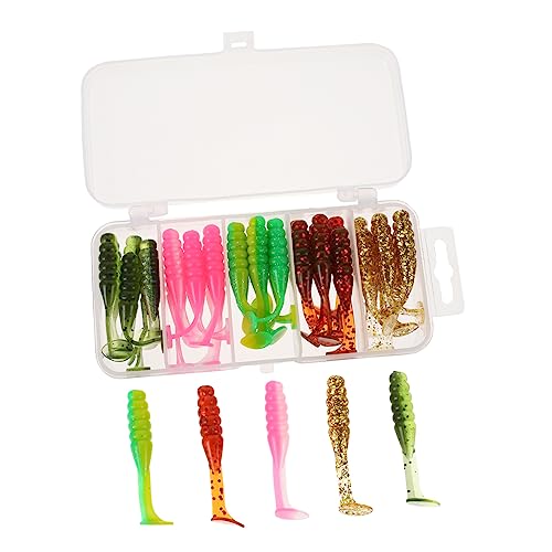 Toddmomy 30St Simulation weicher Köder Bulk-Angelköder Bausatz zum Angeln Senker Karpfen Stange Hechtköder gummifische Fishing Tackle Kunstköder fischerzubehör Angelköder-Kit Fischköder PVC von Toddmomy