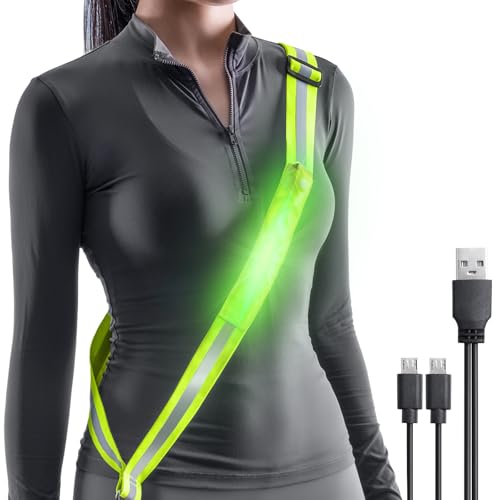 Todoxi Lauflicht Joggen mit Reflektoren Gürtel, LED Lauflampe USB Aufladbar Verstellbar Nacht Sicherheitslicht Laufgürtel für Joggen Laufen Running Fahrradfahren Hundewandern Outdoor Sports Todoxi Lauflicht Joggen mit Reflektoren Gürtel, LED Lauflampe USB Aufladbar Verstellbar Nacht Sicherheitslicht Laufgürtel für Joggen Laufen Running Fahrradfahren Hundewandern Outdoor Sports von Todoxi