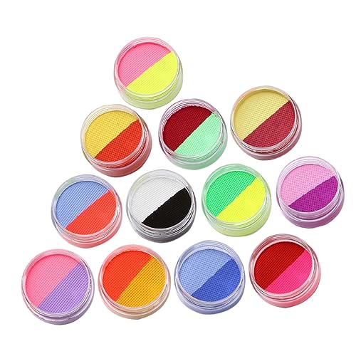 Tofficu Augen Make-up 1 Satz Zweifarbiger Wasserlöslicher Anstrich Gesichts-Make-up-Farben Make-up-Pigment Für Fans Halloween Party Body Painting Eincremehilfe Dekoration Gesichtsfarben Und Pinsel Tofficu Augen Make-up 1 Satz Zweifarbiger Wasserlöslicher Anstrich Gesichts-Make-up-Farben Make-up-Pigment Für Fans Halloween Party Body Painting Eincremehilfe Dekoration Gesichtsfarben Und Pinsel von Tofficu