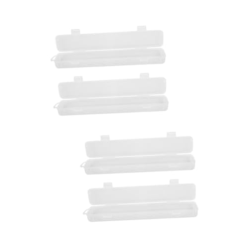 Tofficu 4 Stück Pinsel Aufbewahrungsbox Stiftboxen Geschenk Leeres Stiftetui Kugelschreiberboxen Stiftbehälter Transparentes Federmäppchen Pinselaufbewahrung Transparente von Tofficu