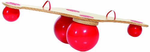 TOGU Unisex Jugend Kinderwippe Balanza, Rot mit Holzplatte, 120 x 50 x 41 cm TOGU Unisex Jugend Kinderwippe Balanza, Rot mit Holzplatte, 120 x 50 x 41 cm von Togu