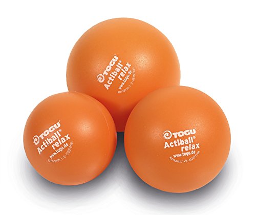 TOGU Actiball Relax 3er-Set Faszienmassageball, orange, S 6 cm,M 8 cm, L 12 cm Durchmesser von Togu