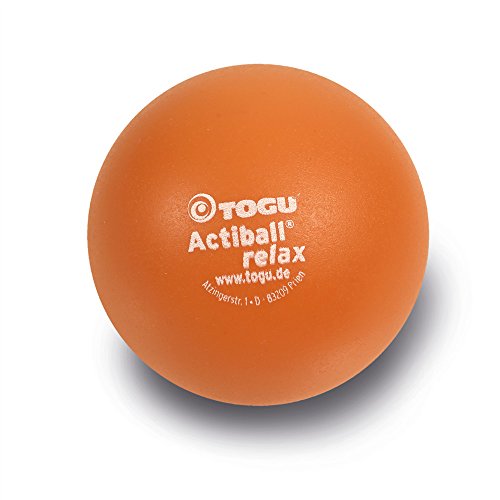 TOGU Actiball Relax luftgefüllter Faszienball Massageball Faszienmassageball, Orange, M, 8 cm ø von Togu