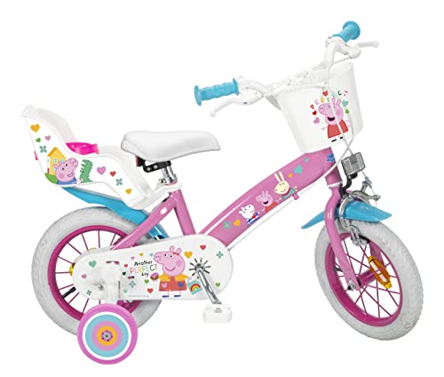 Kinderfahrrad Peppa Pig 12 Zoll mit Stützrädern Korb Puppensitz 3-5 Jahre Kinderfahrrad Peppa Pig 12 Zoll mit Stützrädern Korb Puppensitz 3-5 Jahre von Toimsa