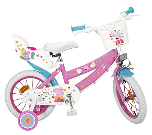 Kinderfahrrad Peppa Pig 14 Zoll mit Stützrädern Korb Puppensitz 4-6 Jahre bunt Kinderfahrrad Peppa Pig 14 Zoll mit Stützrädern Korb Puppensitz 4-6 Jahre bunt von Toimsa