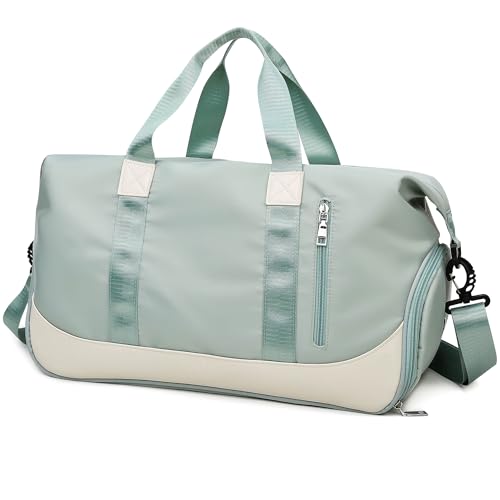 Tokeya Sporttasche 40L mit Schuhfach Nassfach Faltbar Reisetasche für Damen Herren, Groß Wasserdicht Trainingstasche Leicht Handgepäck Weekender Travel Bag für Sport Gym Fitness, Grün Tokeya Sporttasche 40L mit Schuhfach Nassfach Faltbar Reisetasche für Damen Herren, Groß Wasserdicht Trainingstasche Leicht Handgepäck Weekender Travel Bag für Sport Gym Fitness, Grün von Tokeya