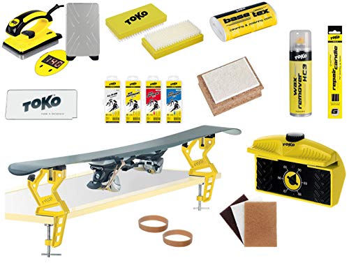 Geschenke-Set Toko Skiwax DELUXE Set 15-teilig mit Digital Wachsbügeleisen Skispanner und Kantenschärfer von Toko