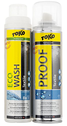Toko Pflegemittel Set für Funktionsbekleidung - Eco Textile Wasch + Textile Proof Toko Pflegemittel Set für Funktionsbekleidung - Eco Textile Wasch + Textile Proof von Toko