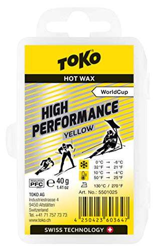 Toko Skiwachs High Performance, Größe:40 g, Farbe:Yellow 0 °C - -6 °C Toko Skiwachs High Performance, Größe:40 g, Farbe:Yellow 0 °C - -6 °C von Toko