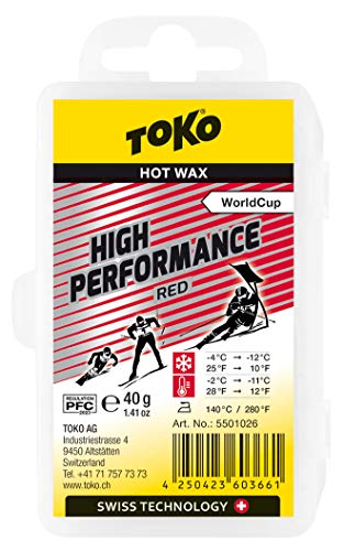Toko Skiwachs High Performance, Größe:40 g, Farbe:red -4 °C - -12 °C Toko Skiwachs High Performance, Größe:40 g, Farbe:red -4 °C - -12 °C von Toko
