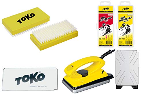 Toko Skiwachs-Set 5-teilig mit Wachsbügeleisen - für Alpin + Nordic + Board von Toko