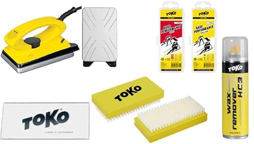 Toko Skiwachs-Set 6-teilig mit Wachsbügeleisen - für Alpin + Nordic + Board - Skiwax von Toko