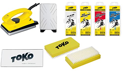 Toko Skiwachs-Set 7-teilig mit Wachsbügeleisen - für Alpin + Nordic + Board - Skiwax Toko Skiwachs-Set 7-teilig mit Wachsbügeleisen - für Alpin + Nordic + Board - Skiwax von Toko