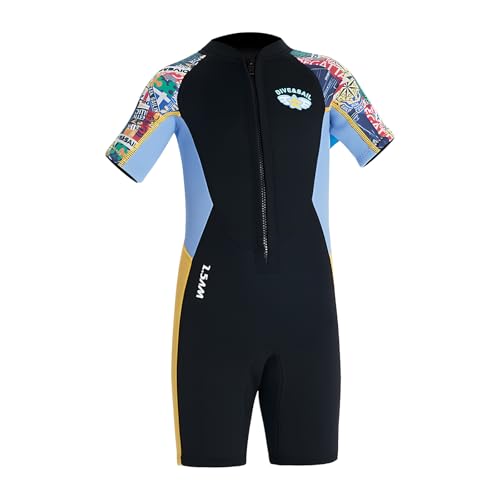 Kinder Kurzer Neoprenanzug 2.5mm Kurzärmeliger Taucheranzüge Surfen Kinder Shorty Badeanzug, Kids Schnorchelanzug Einteiler Bademode Shorty Neoprenanzuge für Schwimmen Wassersport Jungen Mädchen (XL) Kinder Kurzer Neoprenanzug 2.5mm Kurzärmeliger Taucheranzüge Surfen Kinder Shorty Badeanzug, Kids Schnorchelanzug Einteiler Bademode Shorty Neoprenanzuge für Schwimmen Wassersport Jungen Mädchen (XL) von Tolenre