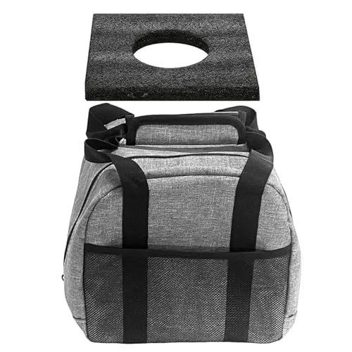 Bowling-Tragetasche mit einzelnem Ball, 1 Ball-Tasche, Ball-Bowling-Tasche mit gepolstertem Ballhalter, Tragetasche mit Netztasche, kompakt und stilvoll, für Damen und Herren von Toliya