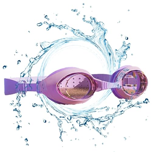 Toliya Transparente Schwimmbrille, Kinder-Wasserbrille, rutschfeste elastische Wasserbrille, niedliche, bequeme Tauchausrüstung für Kinder, Jungen, Mädchen, 3–12 Jahre alt von Toliya