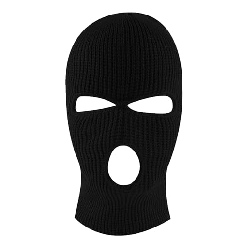 Toliya Winter Face Cover - Winter Warm Full Face Cover - 3-Loch Gestrickte Vollgesichtsabdeckung Winter Warm Knit Vollgesichtsmaske für Outdoor-Sport von Toliya