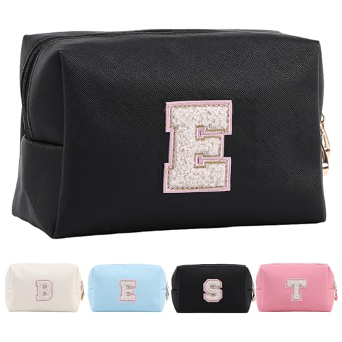 Personalisierte Make-up Tasche für Frauen,A-Z Initialen wasserfeste Reise Kosmetiktasche aus Leder,Geburtstagsgeschenk für Frauen und Mädchen,Kosmetiktasche für Braut und Brautjungfer Personalisierte Make-up Tasche für Frauen,A-Z Initialen wasserfeste Reise Kosmetiktasche aus Leder,Geburtstagsgeschenk für Frauen und Mädchen,Kosmetiktasche für Braut und Brautjungfer von Tolmaiertu