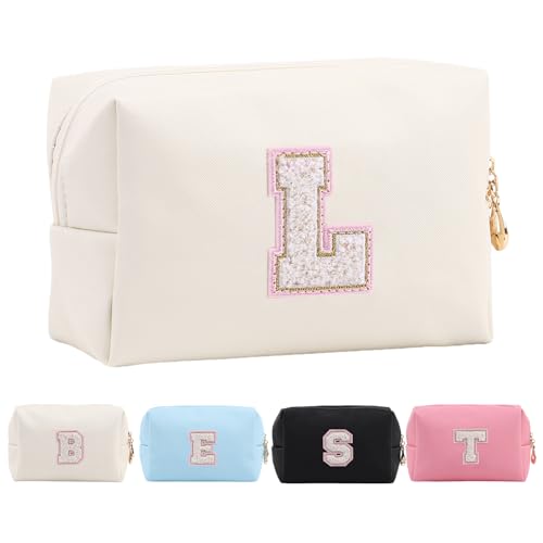 Personalisierte Make-up Tasche für Frauen,A-Z Initialen wasserfeste Reise Kosmetiktasche aus Leder,Geburtstagsgeschenk für Frauen und Mädchen,Kosmetiktasche für Braut und Brautjungfer Personalisierte Make-up Tasche für Frauen,A-Z Initialen wasserfeste Reise Kosmetiktasche aus Leder,Geburtstagsgeschenk für Frauen und Mädchen,Kosmetiktasche für Braut und Brautjungfer von Tolmaiertu