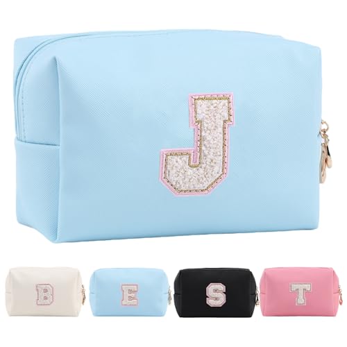 Personalisierte Make-up Tasche für Frauen,A-Z Initialen wasserfeste Reise Kosmetiktasche aus Leder,Geburtstagsgeschenk für Frauen und Mädchen,Kosmetiktasche für Braut und Brautjungfer Personalisierte Make-up Tasche für Frauen,A-Z Initialen wasserfeste Reise Kosmetiktasche aus Leder,Geburtstagsgeschenk für Frauen und Mädchen,Kosmetiktasche für Braut und Brautjungfer von Tolmaiertu